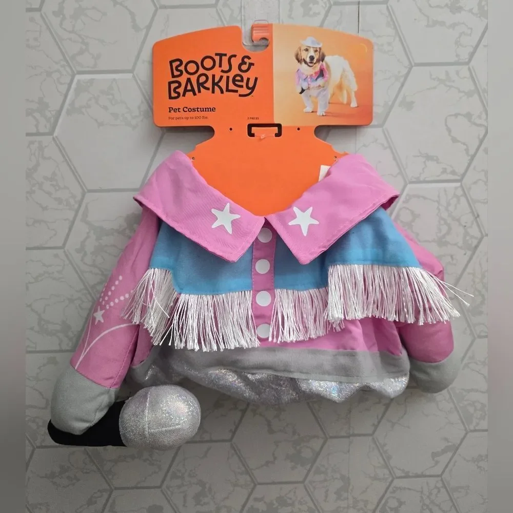 Nwt GIam Cowboy Dog Frontal Costume Boots & Barkley Light Pink